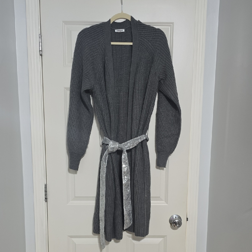 Express Gray Knit Sweater